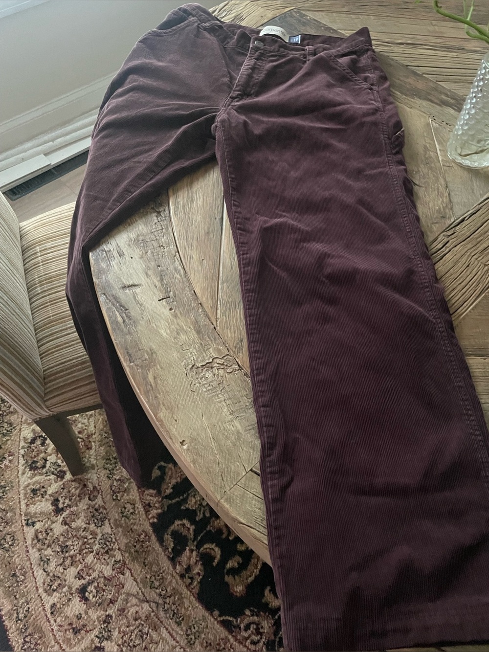 Vintage Gap Women’s Burgundy Carpenter Pants. Excellent Condition